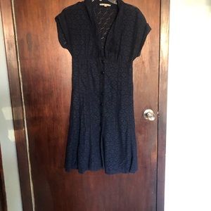 Beautiful blue lace shirtsleeve dress